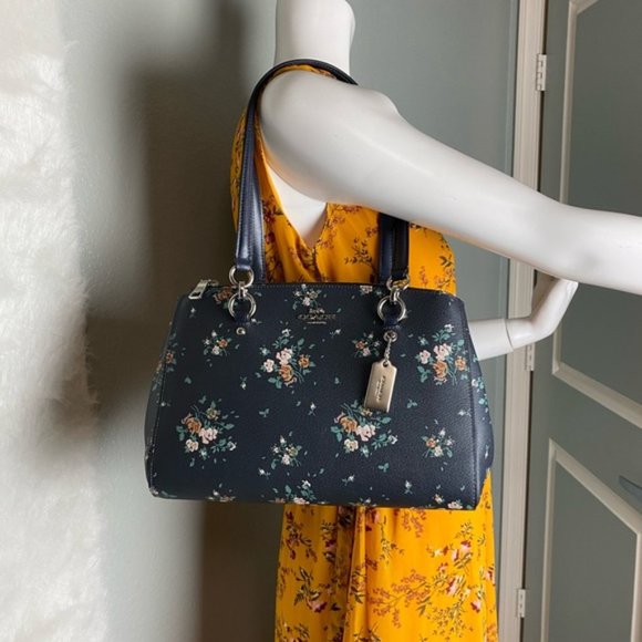 COACH ETTA CARRYALL WITH ROSE BOUQUET PRINT - Picture 7 of 8